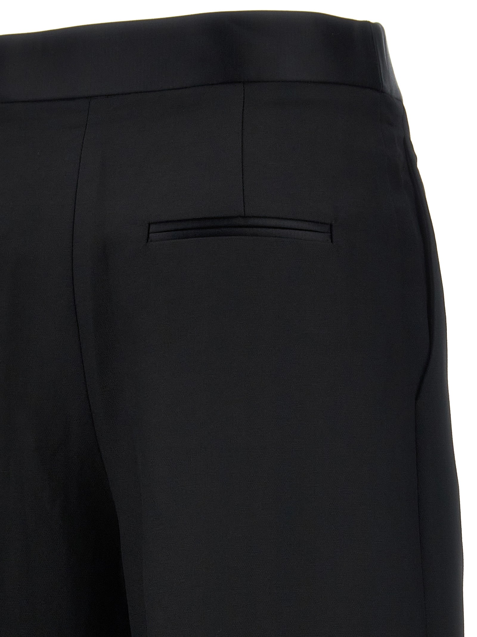 Black Viscose Casual Pants