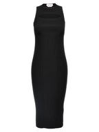 Black Viscose Midi Dress