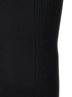 Black Viscose Midi Dress
