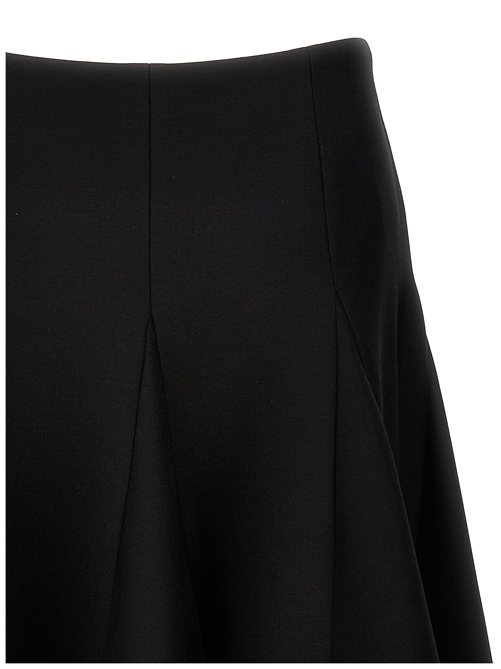 Black Virgin Wool Mini Skirt