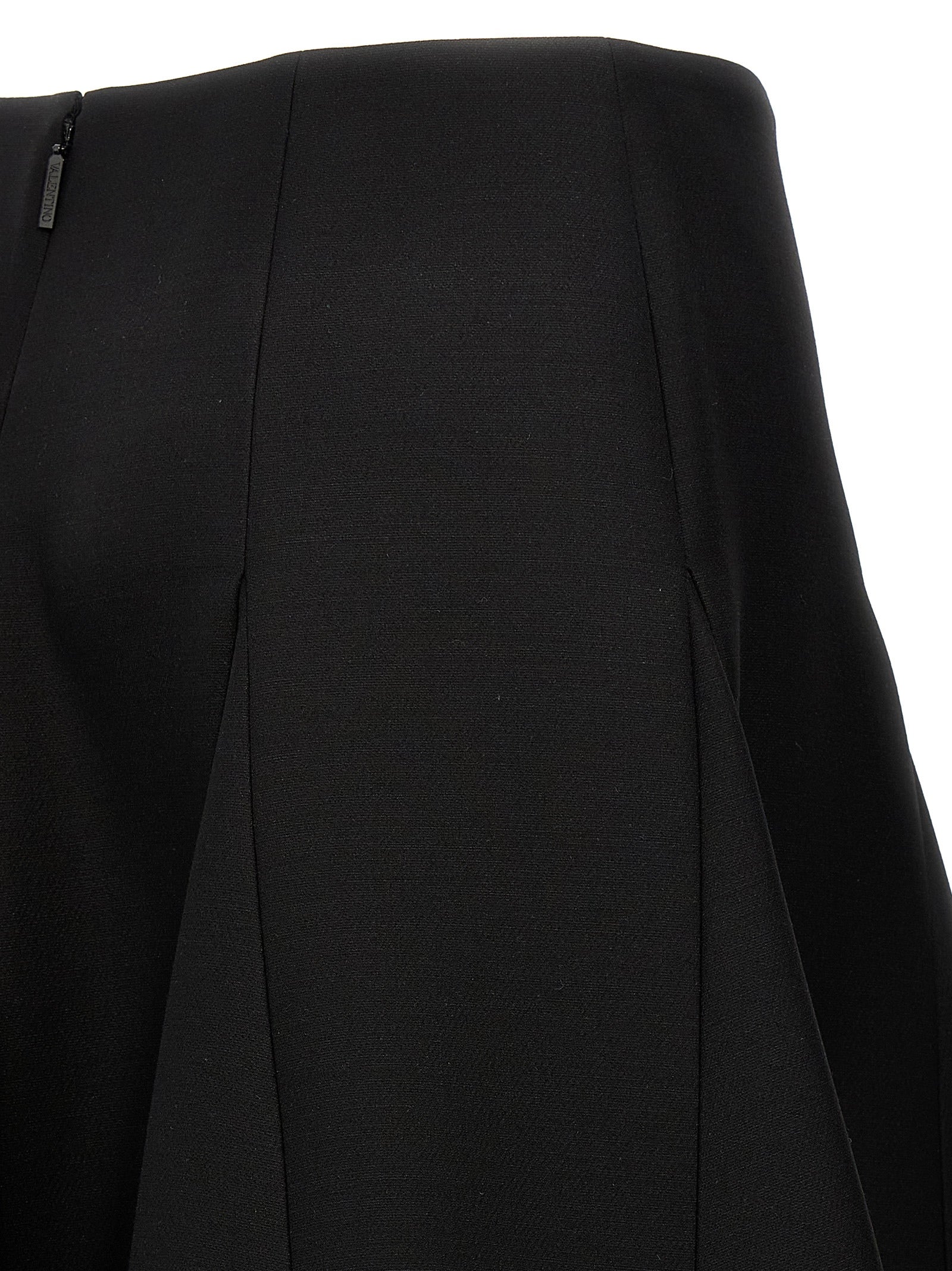 Black Virgin Wool Mini Skirt