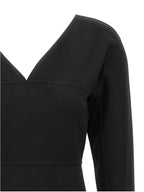 Black Viscose Midi Dress