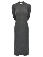 Gray Wool Midi Dress