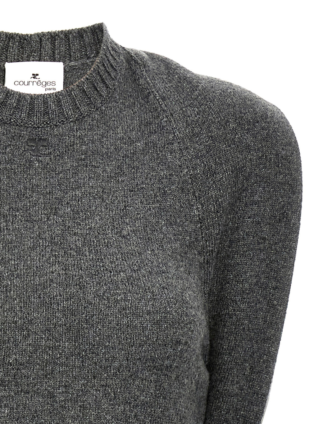 Gray Wool Midi Dress