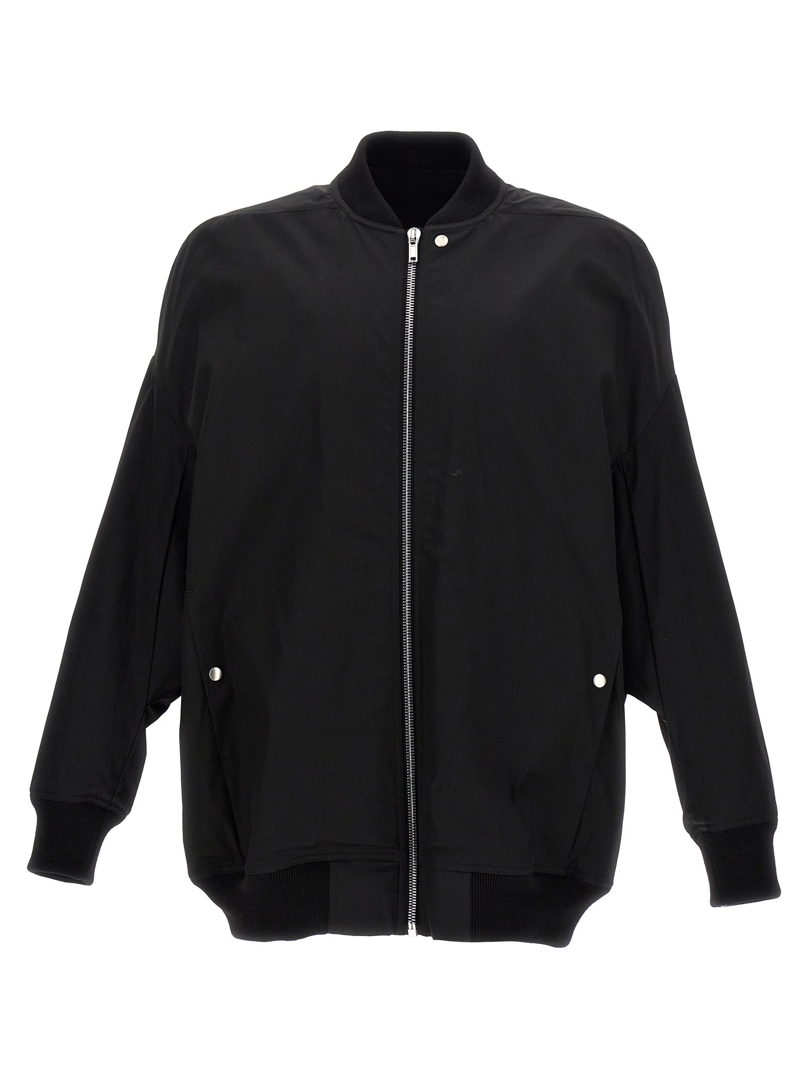 Black Nylon Bomber