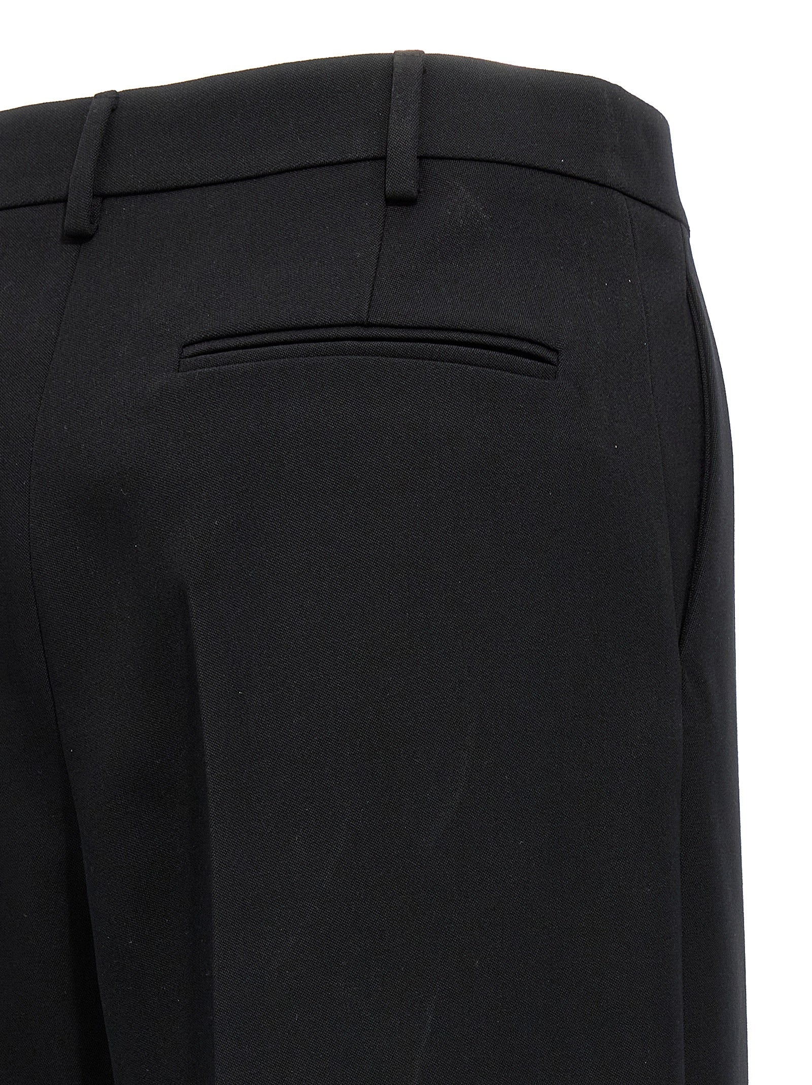 Black Virgin Wool Dress Pants