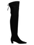 Black Goatskin Over The Knee