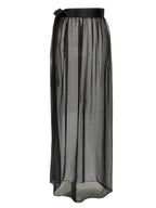 Black Silk Mini Skirt