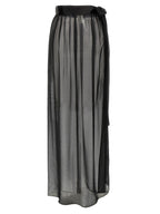 Black Silk Mini Skirt