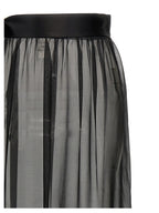 Black Silk Mini Skirt