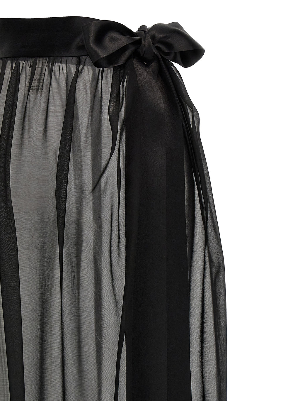 Black Silk Mini Skirt