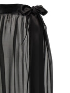Black Silk Mini Skirt