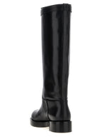 Black Calfskin Over The Knee