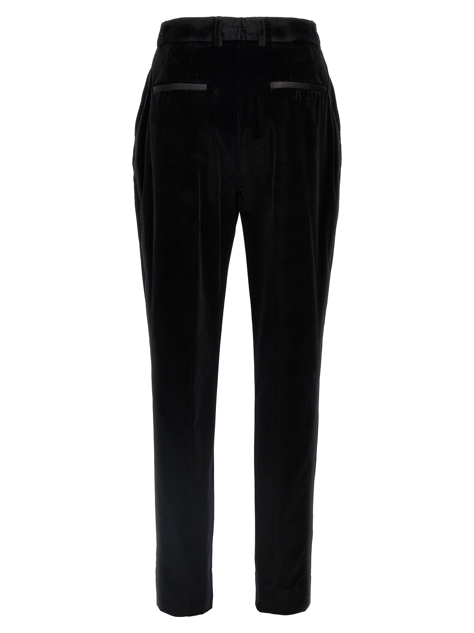 Black Cotton Dress Pants