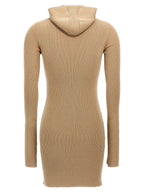 Beige Wool Short Dress