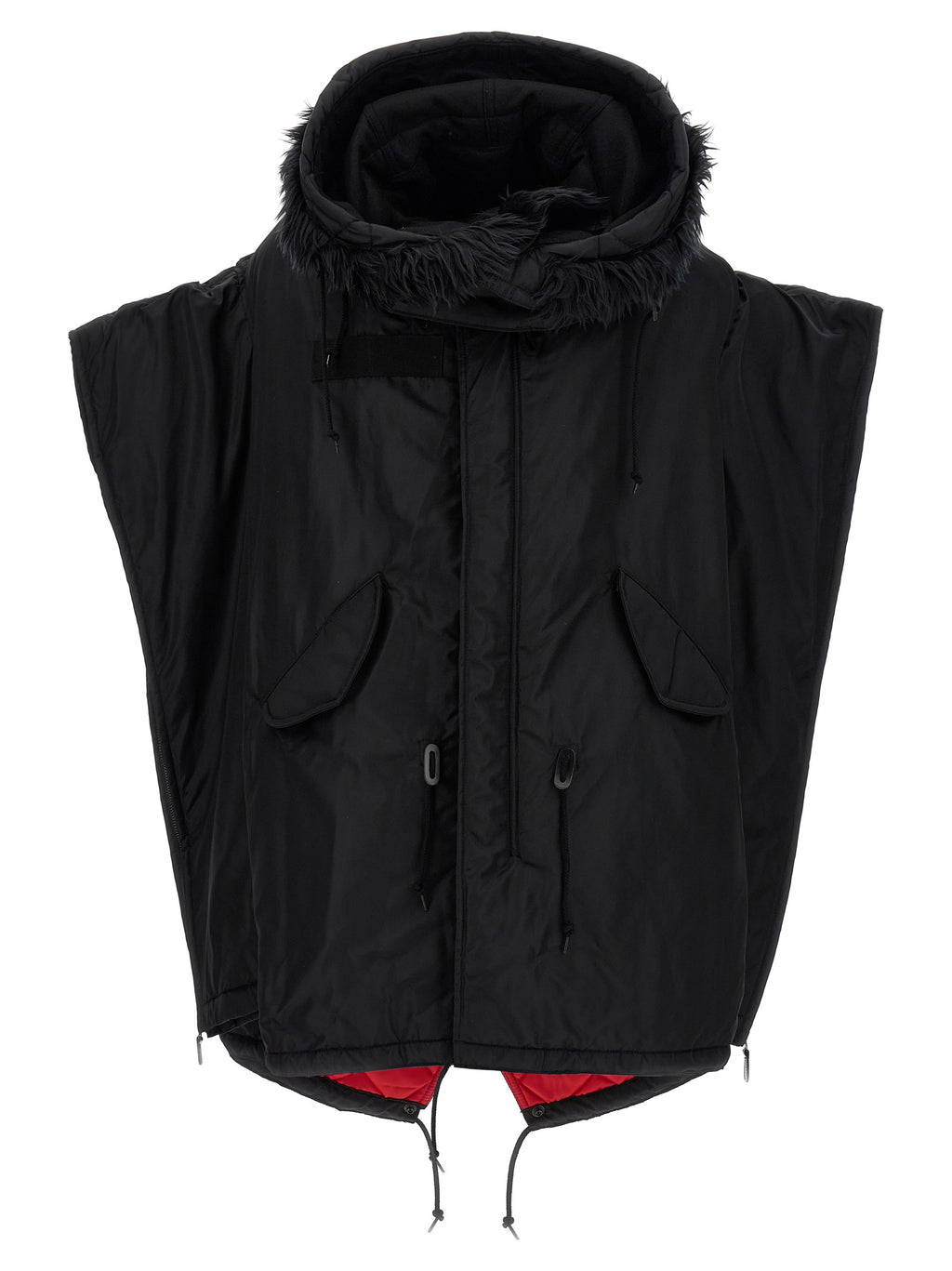 Black Nylon Full-Length Jacket