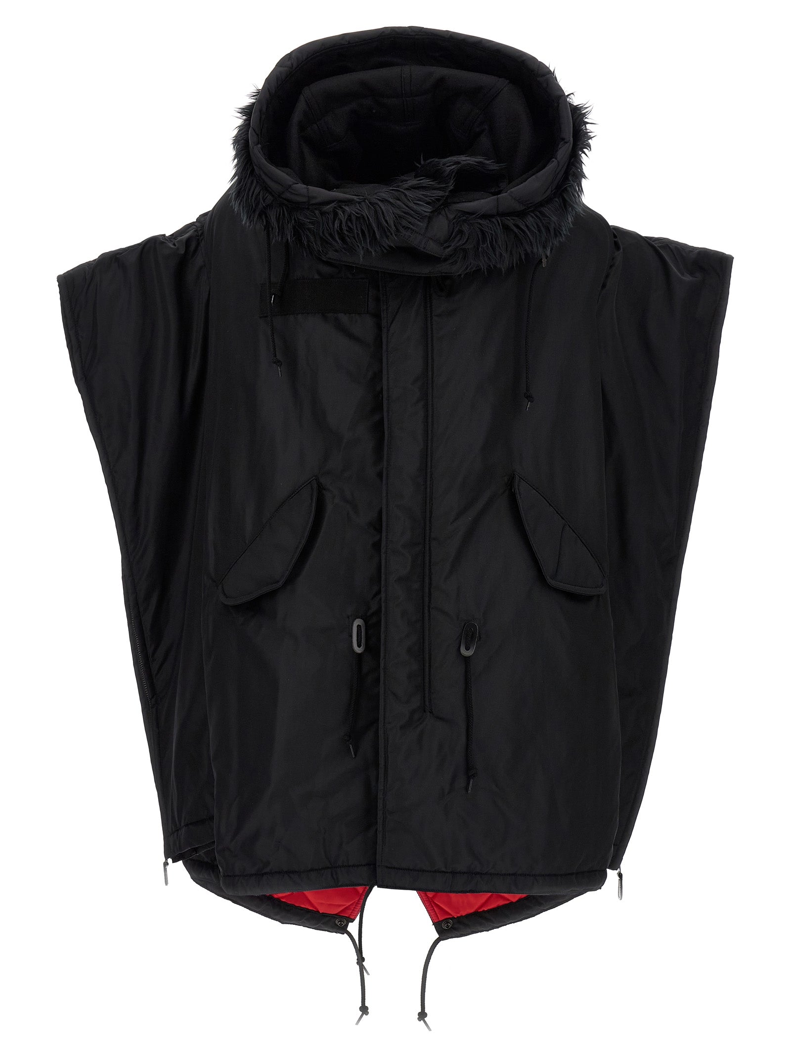 Black Nylon Full-Length Jacket