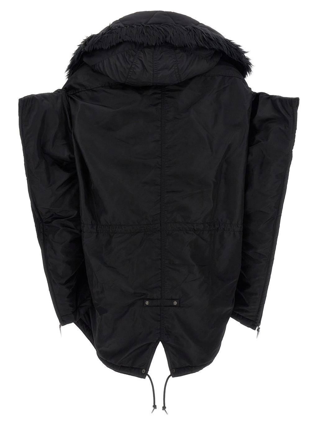 Black Nylon Full-Length Jacket