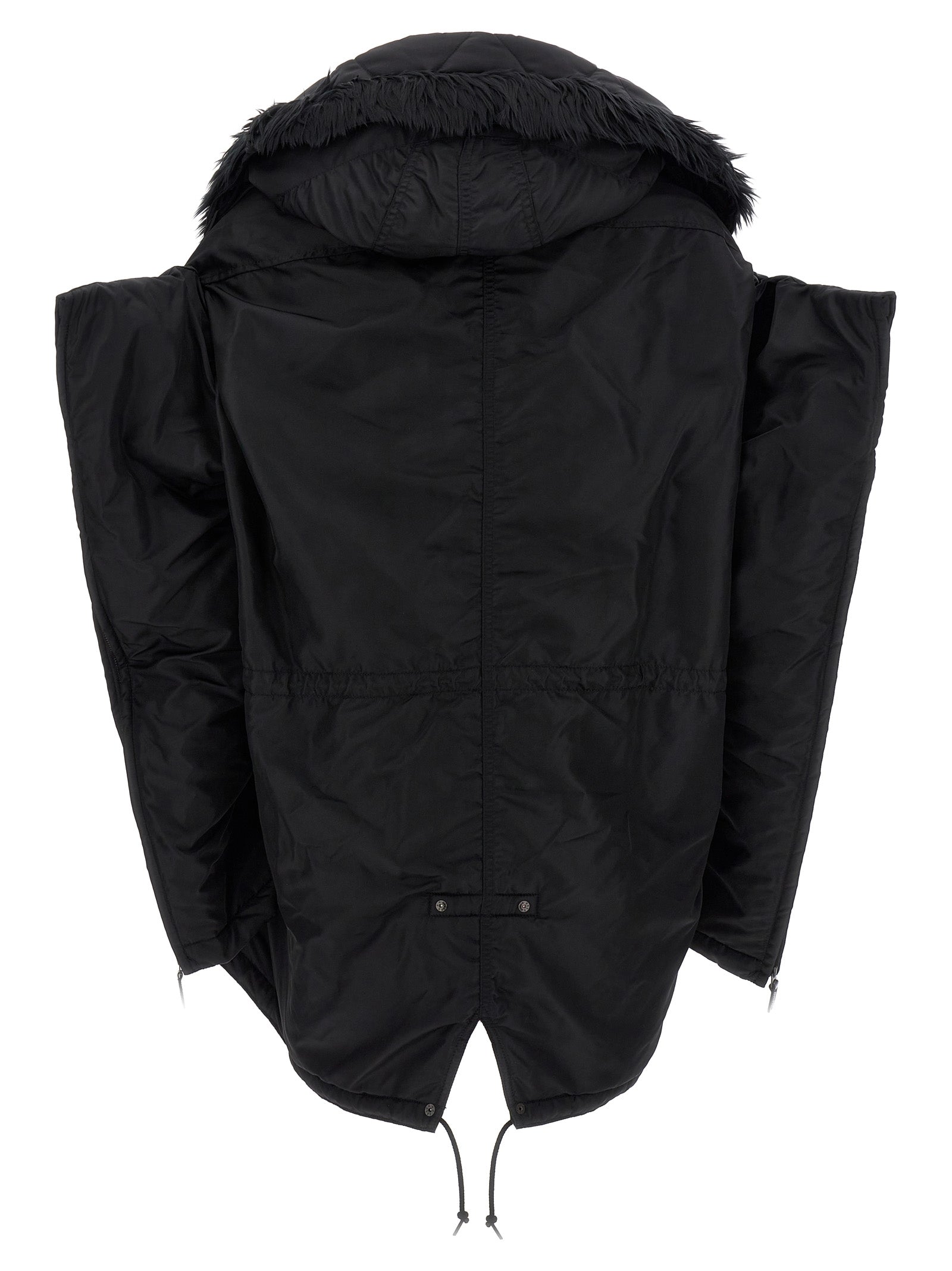 Black Nylon Full-Length Jacket