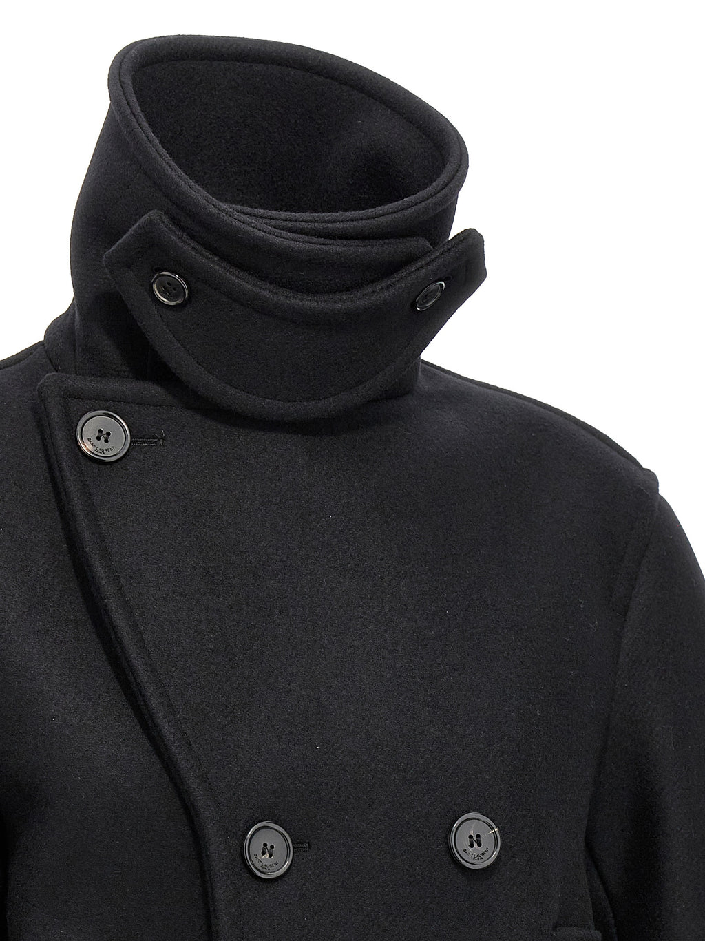 Black Virgin Wool Coat