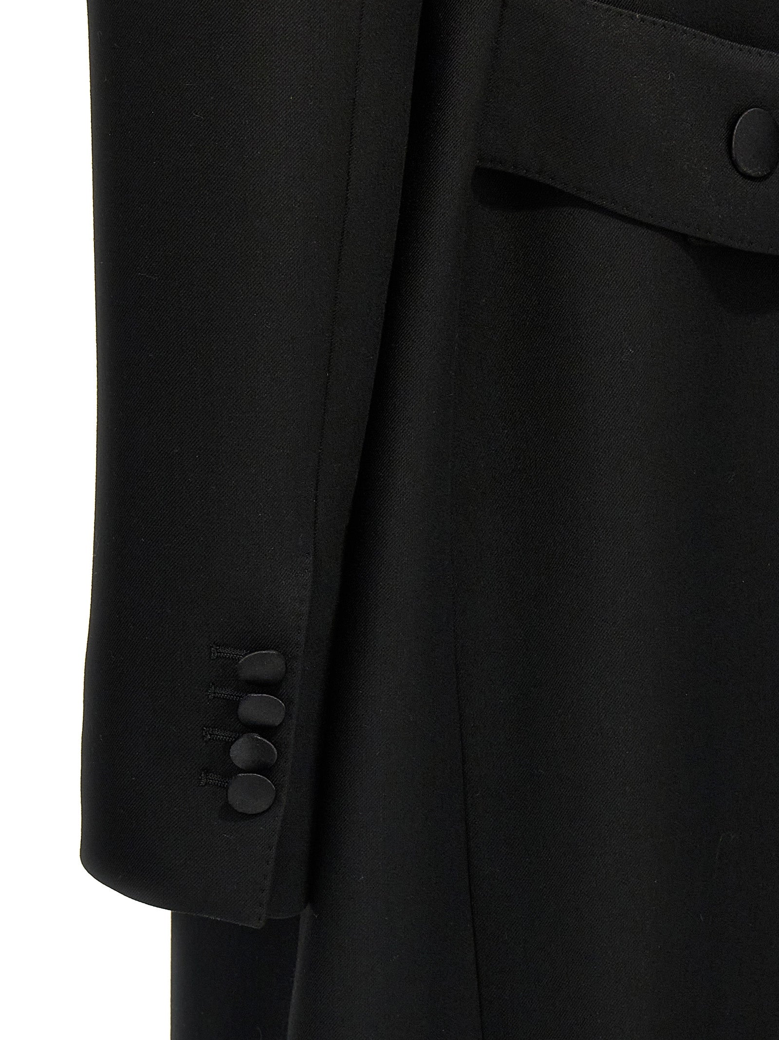 Black Virgin Wool Coat