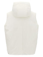 White Polyester Sleeveless Jacket