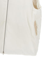 White Polyester Sleeveless Jacket