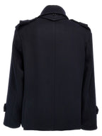 Blue Virgin Wool Coat
