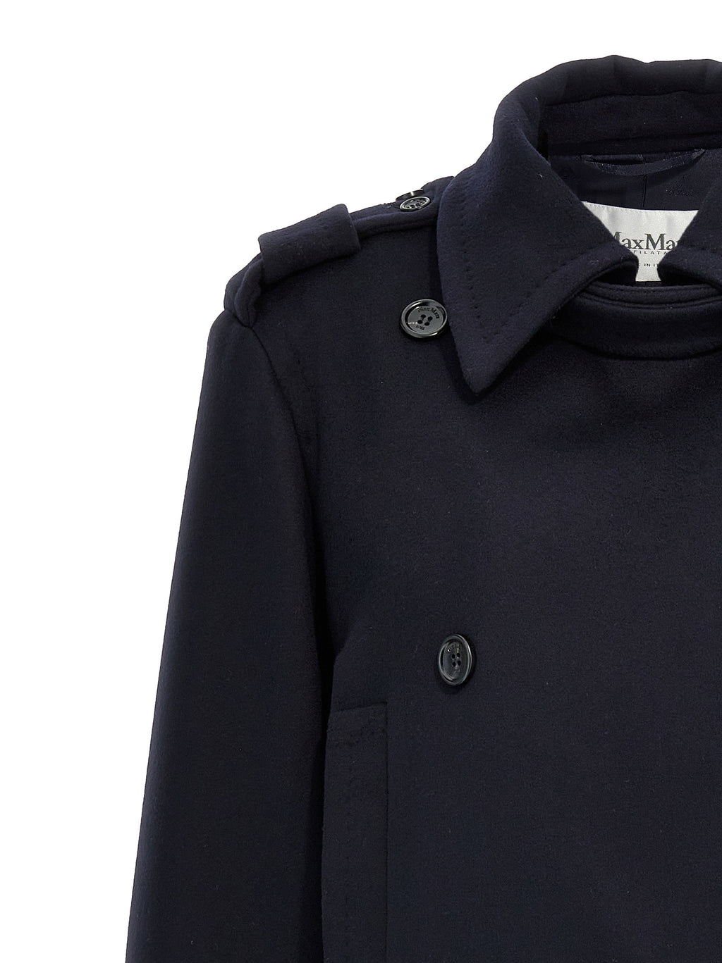 Blue Virgin Wool Coat