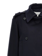Blue Virgin Wool Coat