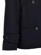 Blue Virgin Wool Coat