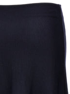 Blue Wool Midi Skirt