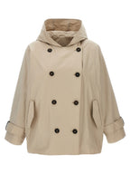 Beige Polyester Full-Length Jacket