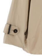 Beige Polyester Full-Length Jacket