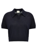 Blue Wool Shortsleeve Shirt