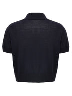 Blue Wool Shortsleeve Shirt