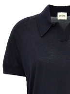 Blue Wool Shortsleeve Shirt