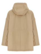 Beige Cotton Parka