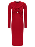 Multicolor Viscose Midi Dress