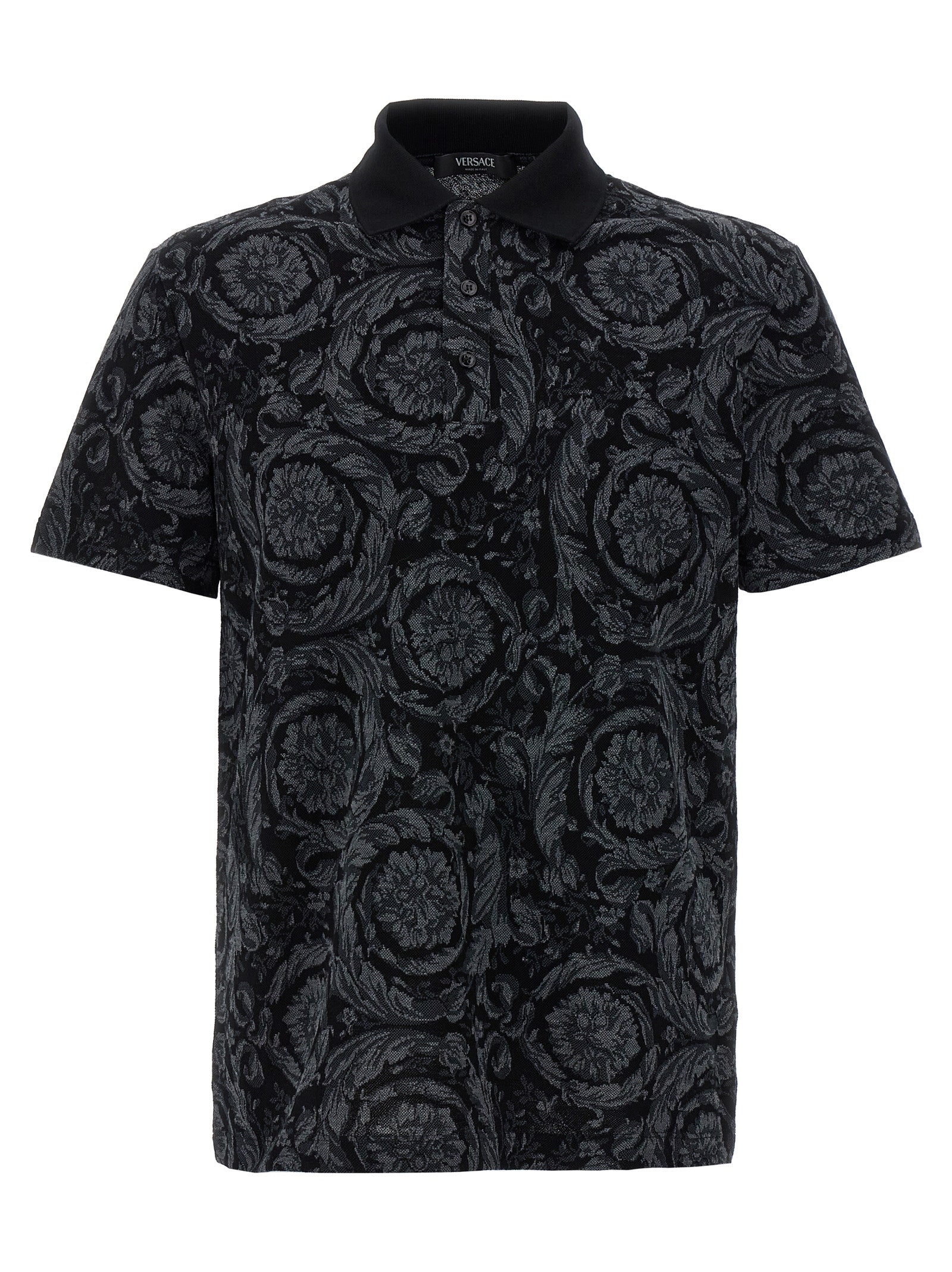 Gray Cotton Polo Shirt