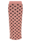 Multicolor Viscose Midi Skirt