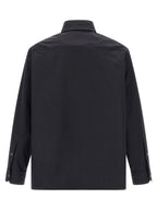 Blue Polyester Full-Length Jacket