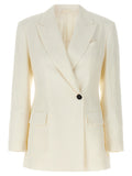 White Straw Blazer