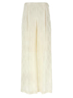 White Silk Casual Pants