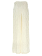 White Silk Casual Pants
