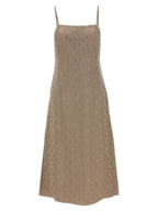 Gray Silk Midi Dress
