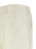 White Silk Casual Pants