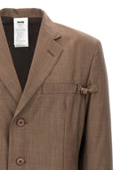 Brown Virgin Wool Blazer