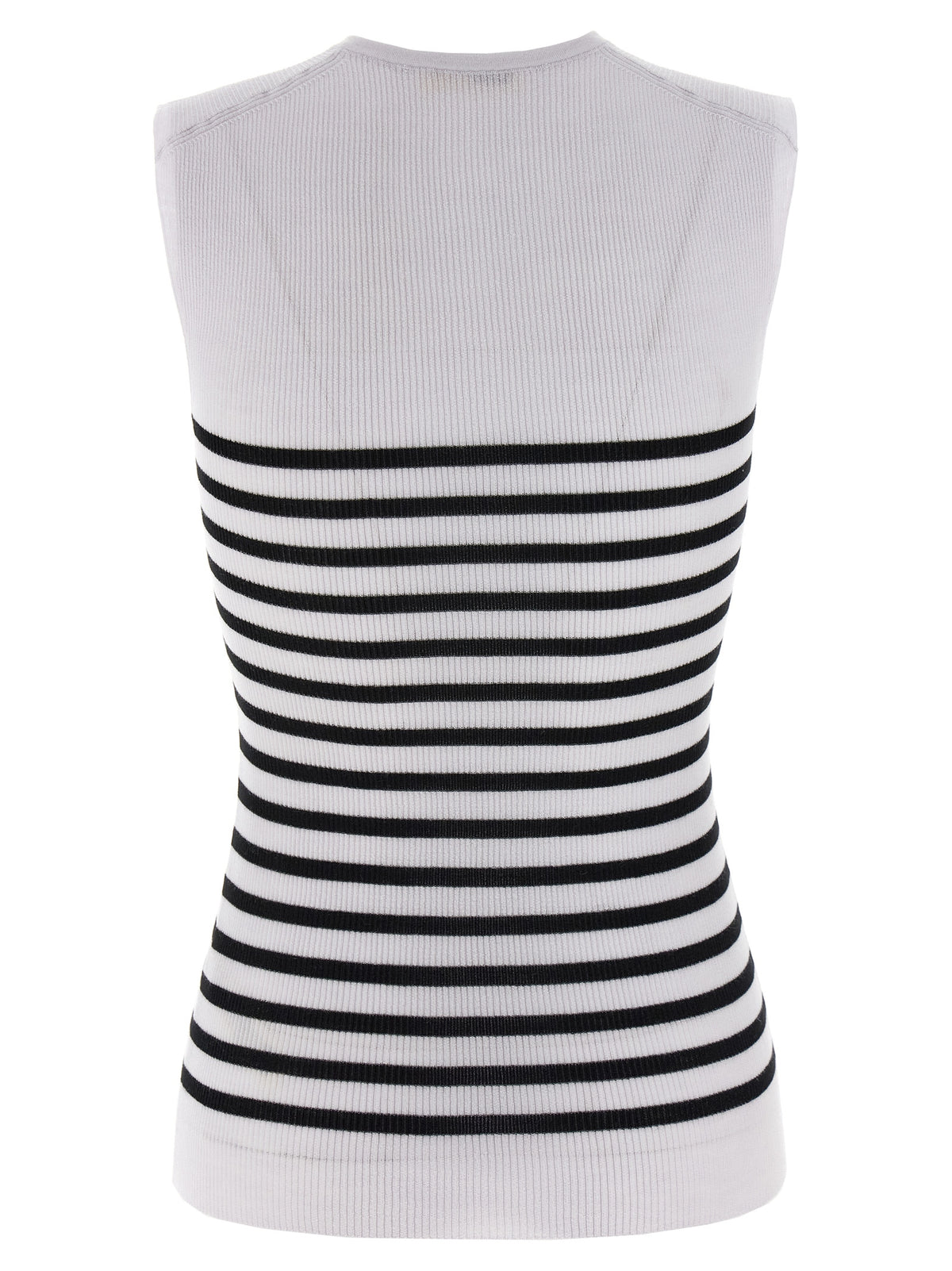 Bicolor Wool Sleeveles T-Shirt