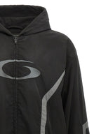 Black Polyester Shell Jacket